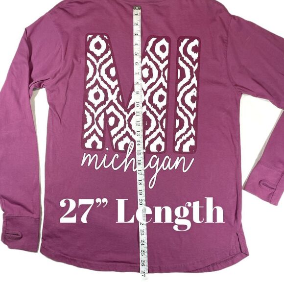 Royce Michigan Purple Long Sleeved Tee - Picture 9 of 12